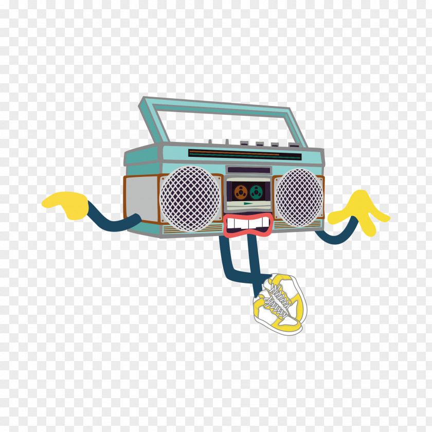 Retro Radio Villain Car Technology Yellow PNG