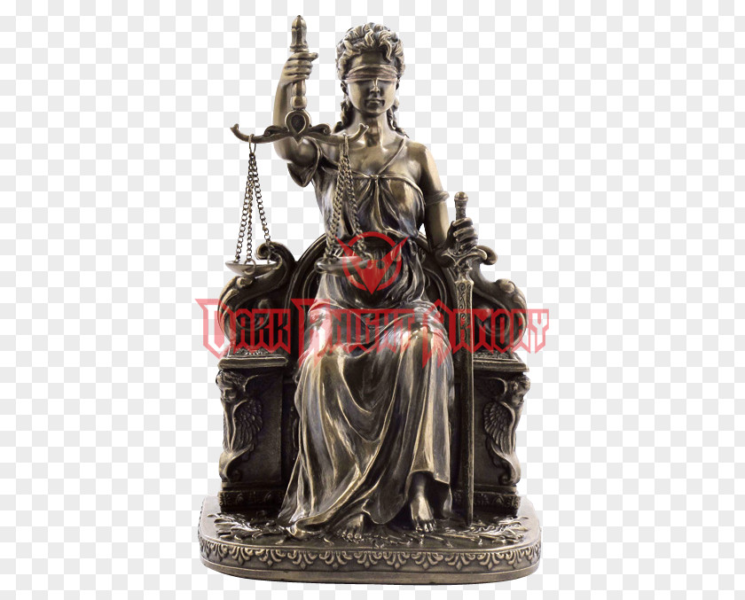 Lady Justice Bronze Sculpture Statue PNG