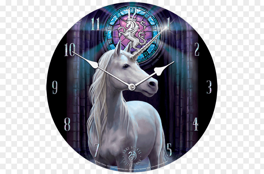 Unicorn Head Crystal Enchantment Clock Fantastic Art Artist PNG