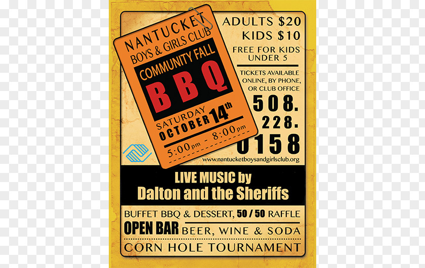 Barbecue The Nantucket Boys & Girls Club Beer Poster Font PNG