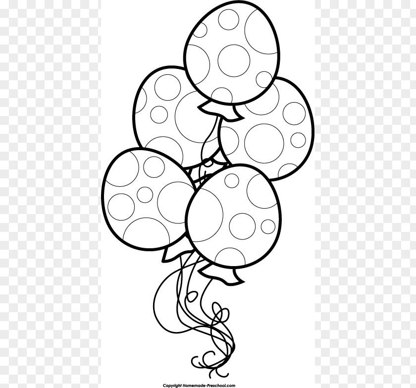 Black And White Birthday Clipart Cake Balloon Clip Art PNG