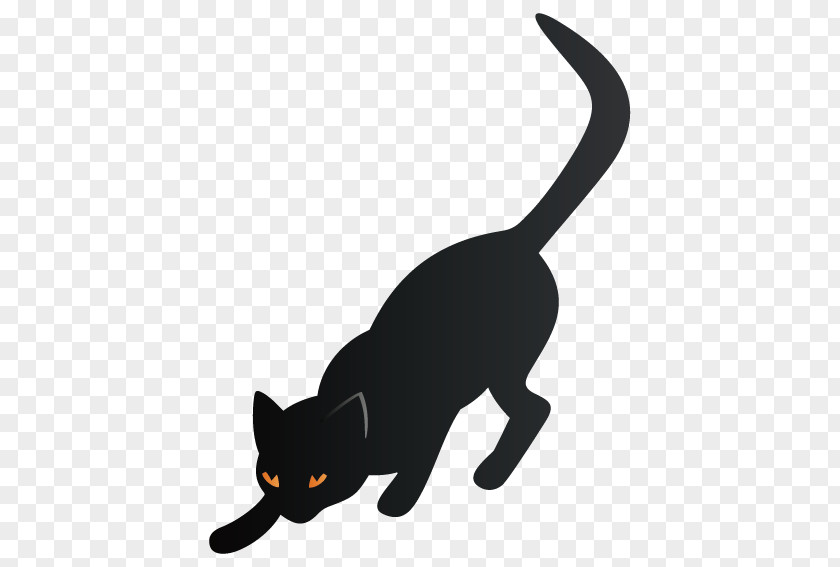 Black Cat Halloween Clip Art PNG