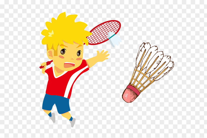 Cartoon Badminton Player Clip Art PNG