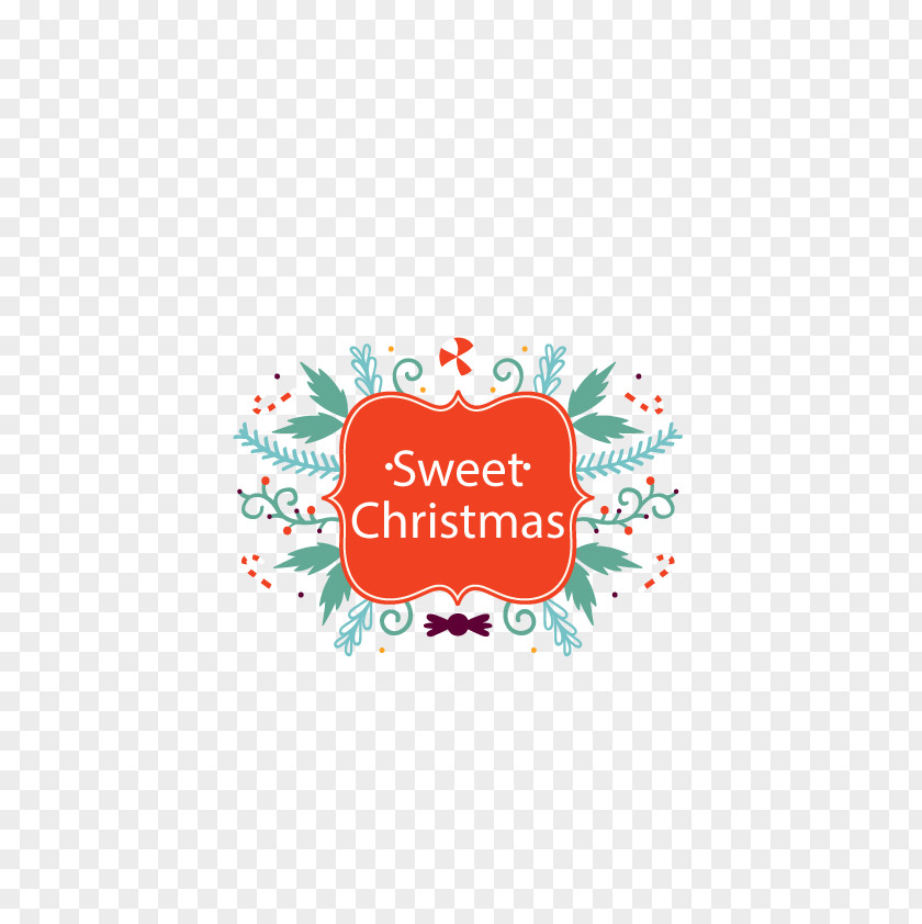 Christmas Theme Title Vector Material PNG