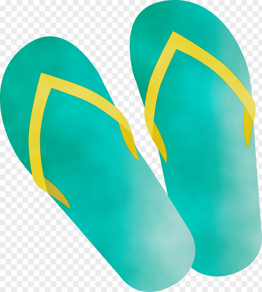 Flip-flops Shoe Green Font Turquoise PNG