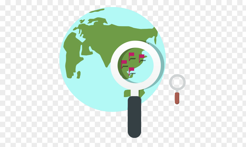 Earth Magnifying Glass Globe Euclidean Vector PNG