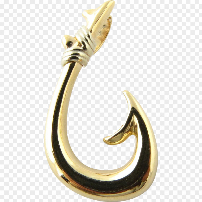Lovely Fishhook Fish Hook Gold Fishing Jewellery PNG