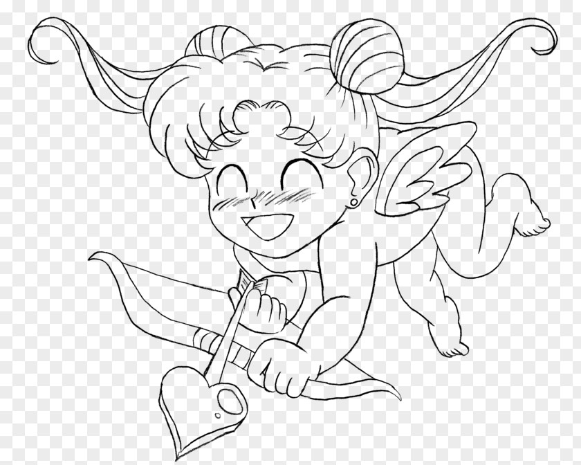 Sailor Moon Line Art Venus Drawing Chibiusa PNG