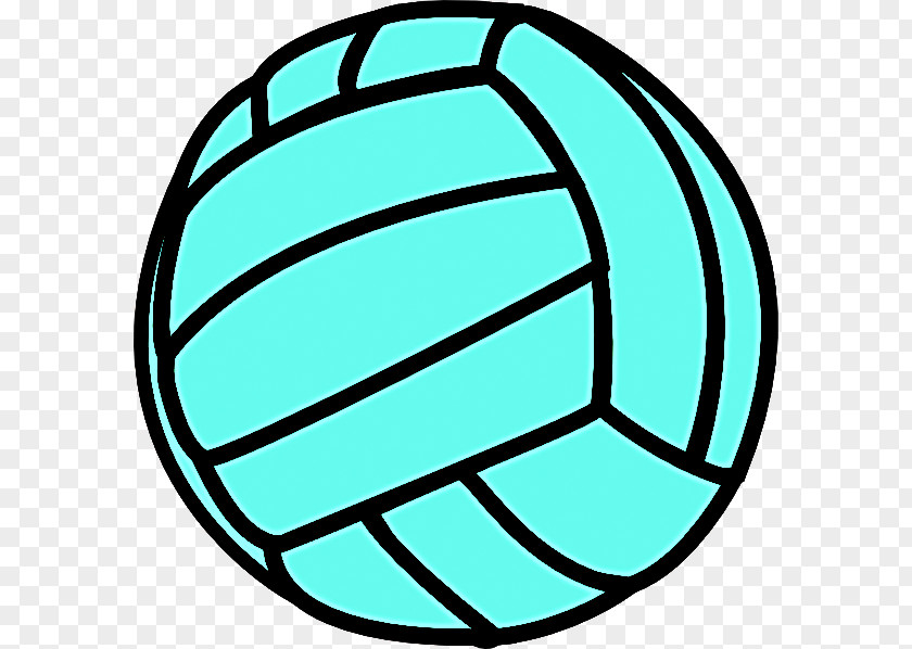 Turquoise Beach Volleyball Ball PNG