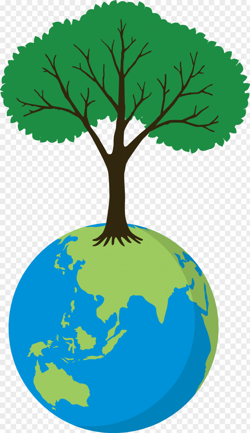 Earth Tree Go Green PNG