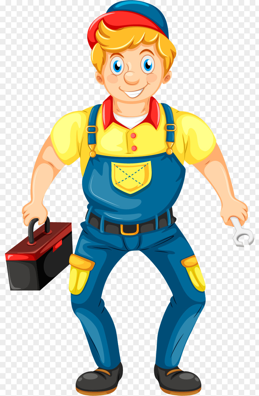 Holding The Toolbox Of Maintenance Engineer Royalty-free Illustration PNG