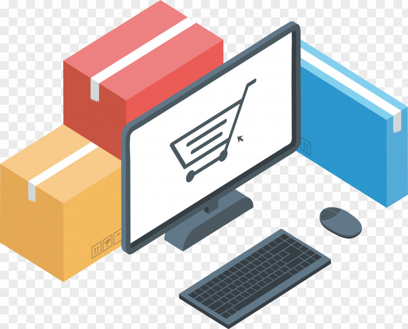 Computer On The Screen Download Online Shopping Icon PNG