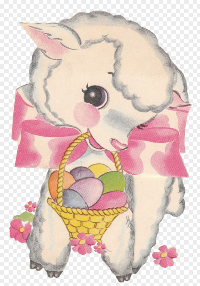 Cute Lamb Cartoon Petal Ear Character PNG