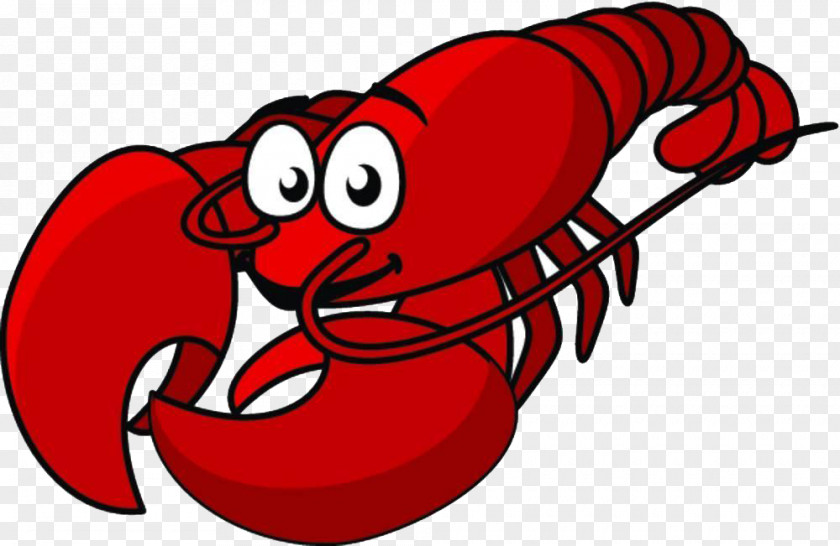 Red Lobster Tail Seafood Cartoon Drawing Clip Art PNG