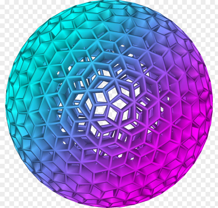 Geodesic Cobalt Blue Symmetry Sphere Turquoise Pattern PNG
