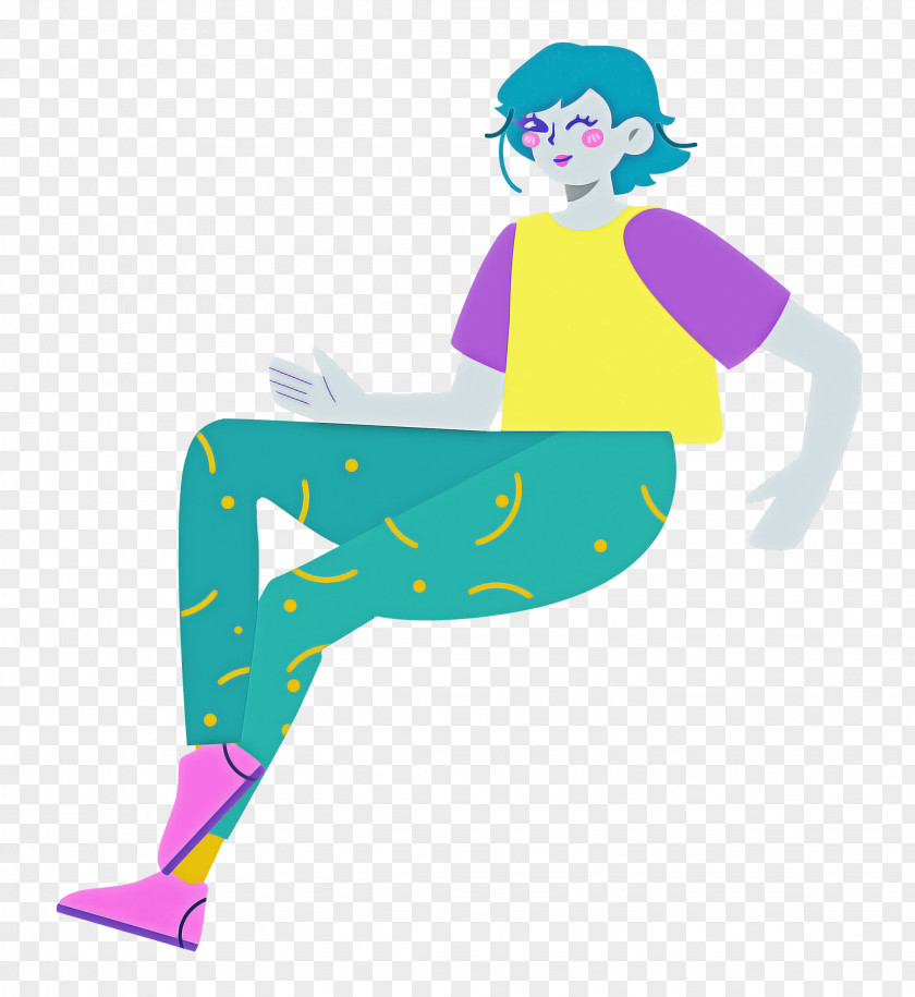 Sitting Girl Lady PNG