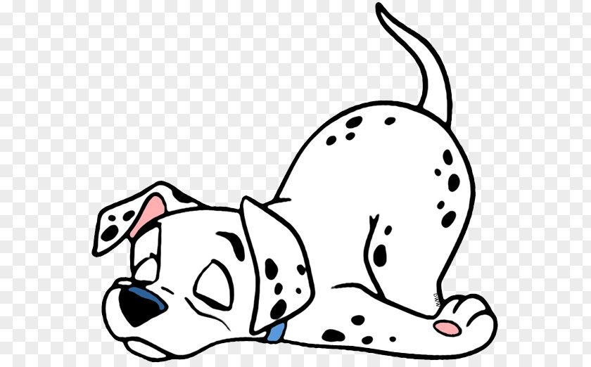 TIRED Dalmatian Dog Perdita Puppy Drawing Clip Art PNG