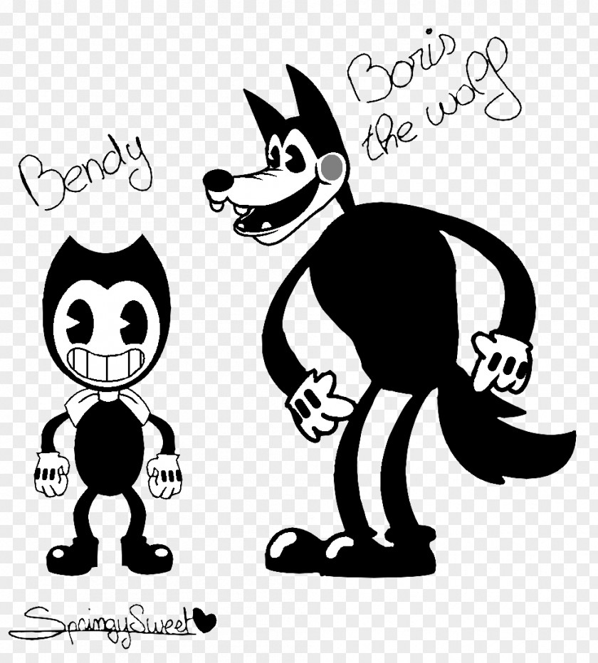 Baby Wolf Coloring Pages Group Bendy And The Ink Machine Dog Five Nights At Freddy's Drawing Image PNG