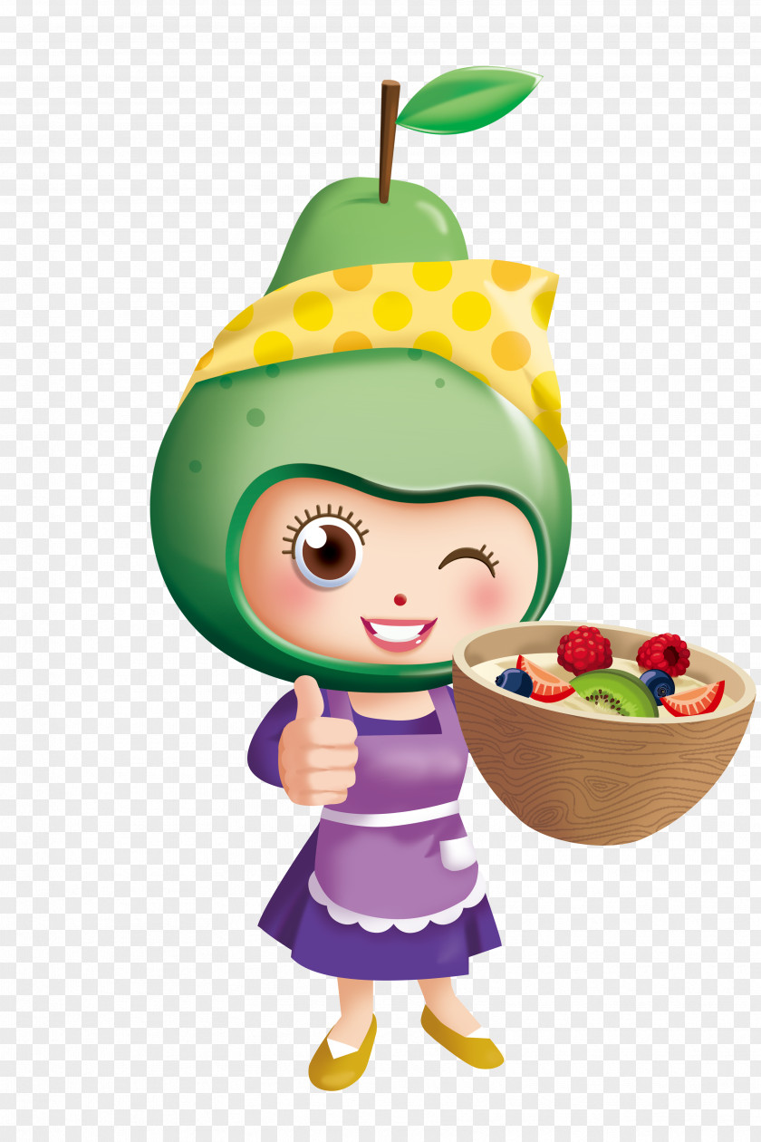 Campus Illustration Cartoon Product Character Fruit PNG