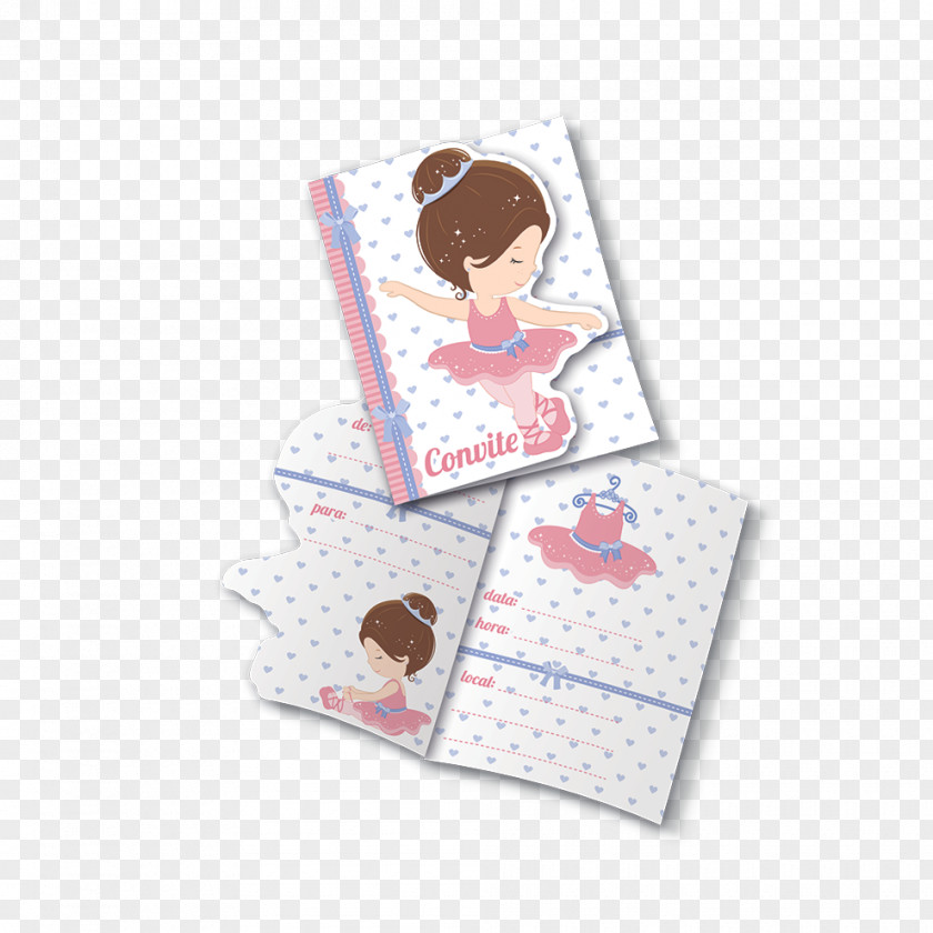 Party Convite Ballet Birthday Paper PNG