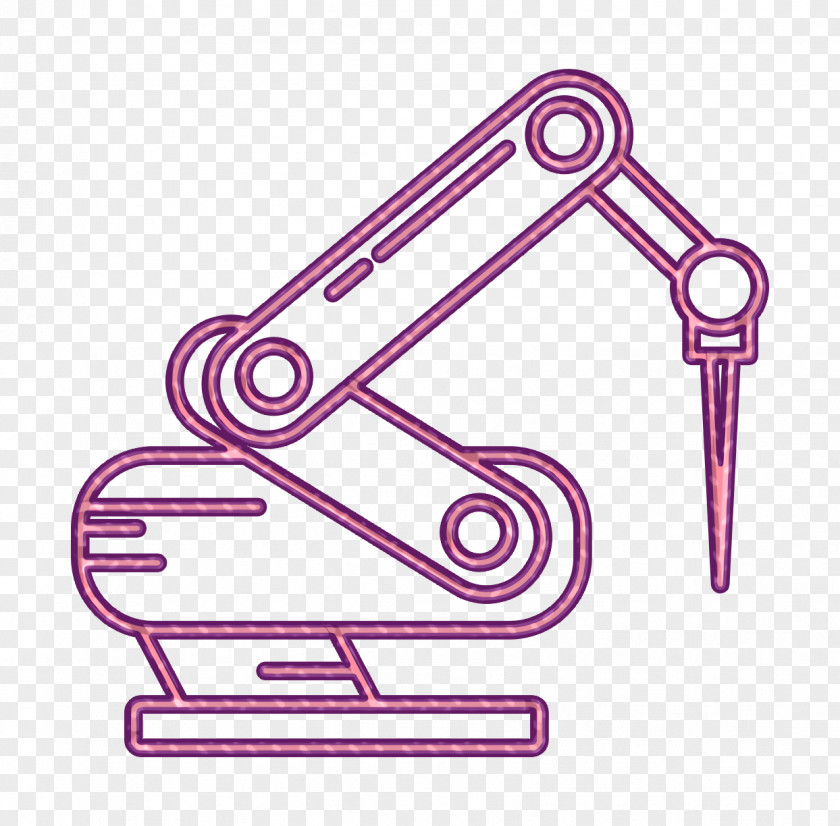 Robotic Arm Icon Factory Automation PNG