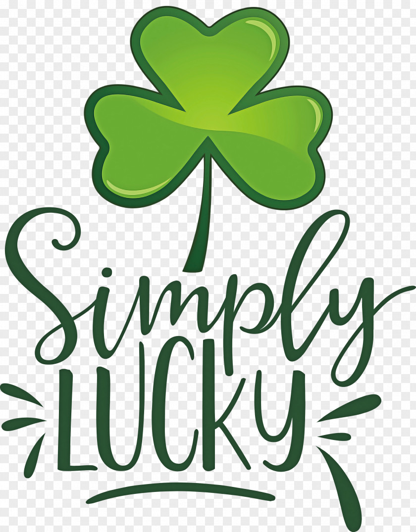 Shamrock Simply Lucky Saint Patricks Day PNG