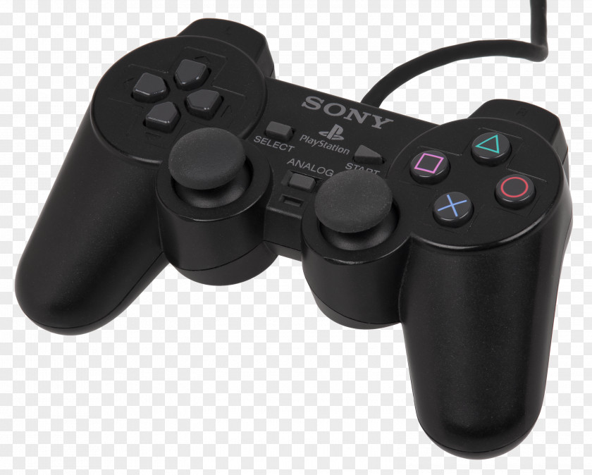 Sony Playstation Black PlayStation 2 Game Controller DualShock Video PNG