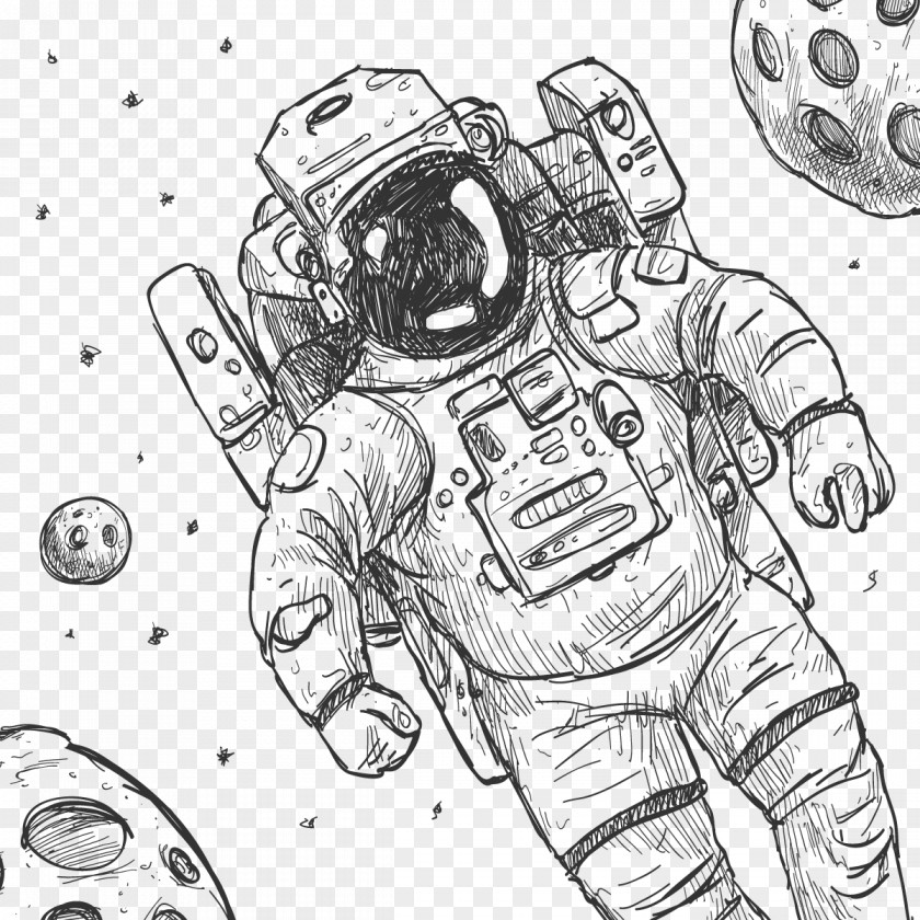 Vector Astronaut Drawing Euclidean PNG