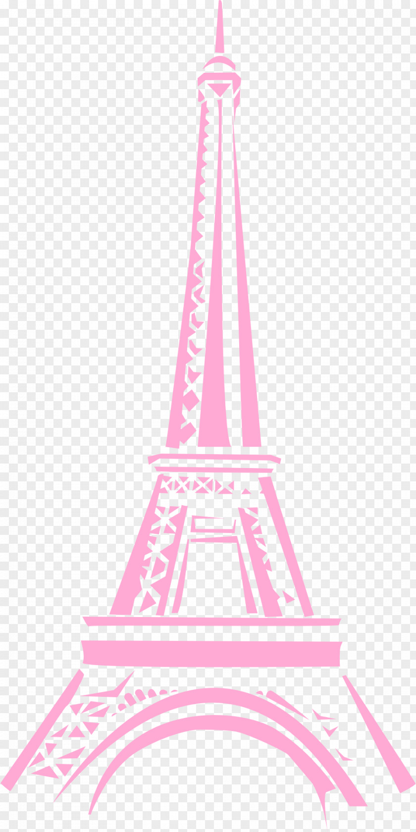 Pink Art Eiffel Tower Clip PNG