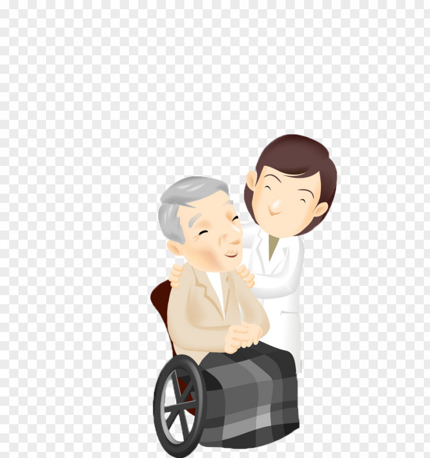 A Grandfather On Wheelchair Old Age Earwax Disease PNG