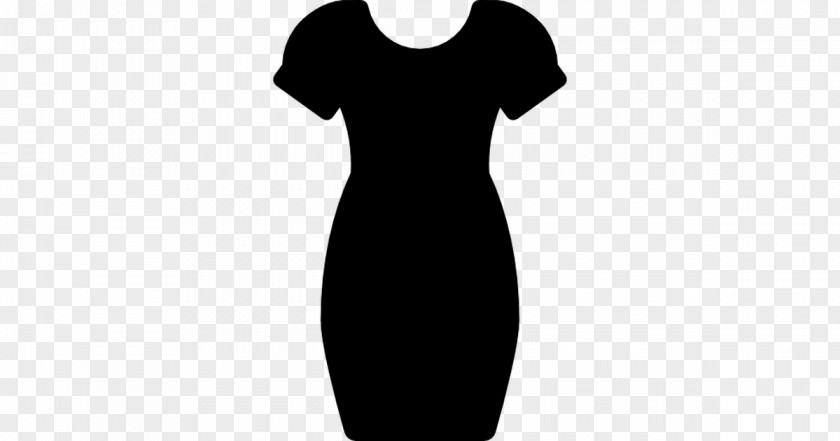 Dress Little Black Shoulder Sleeve M PNG