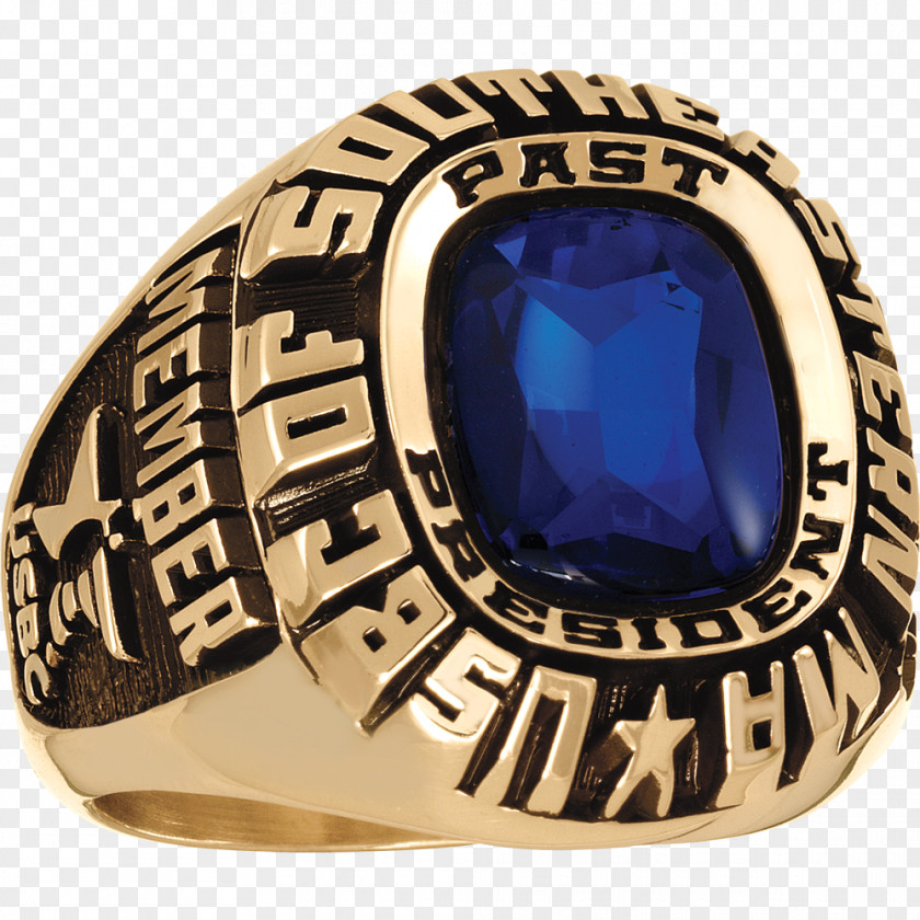 Ring United States Bowling Congress Perfect Game Sapphire PNG
