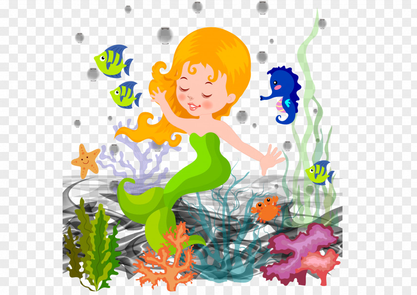 The Daughter Of Sea Color Clip Art PNG