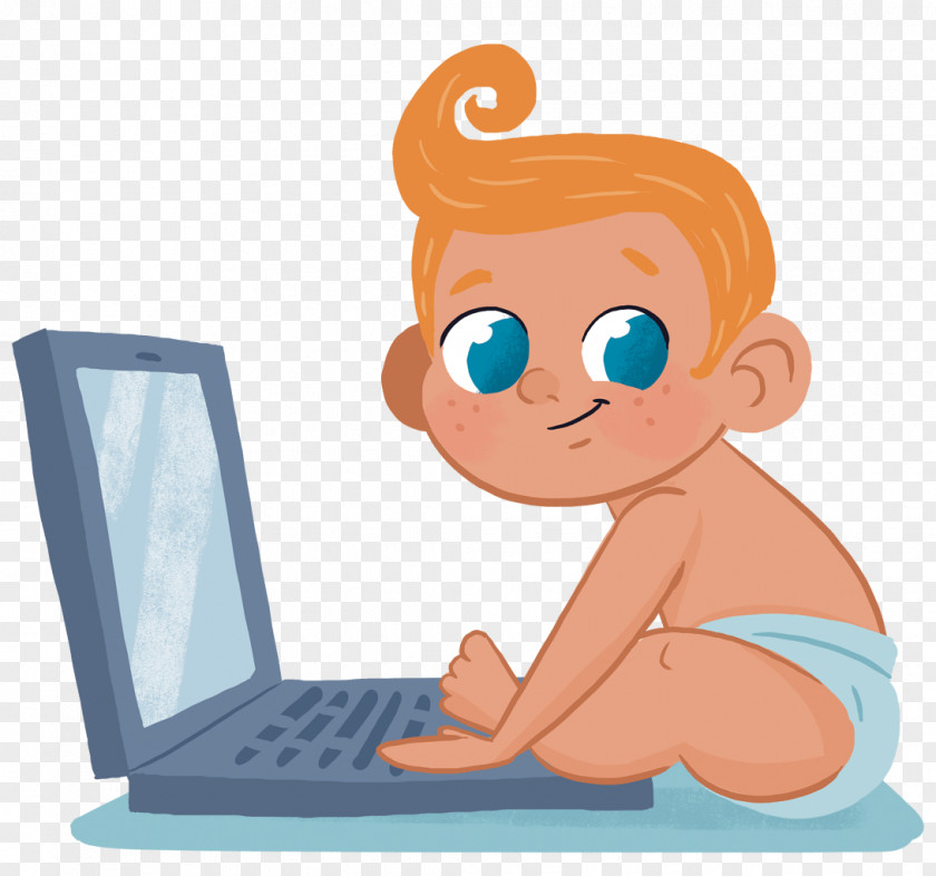 Computer Technology Baby Cartoon PNG