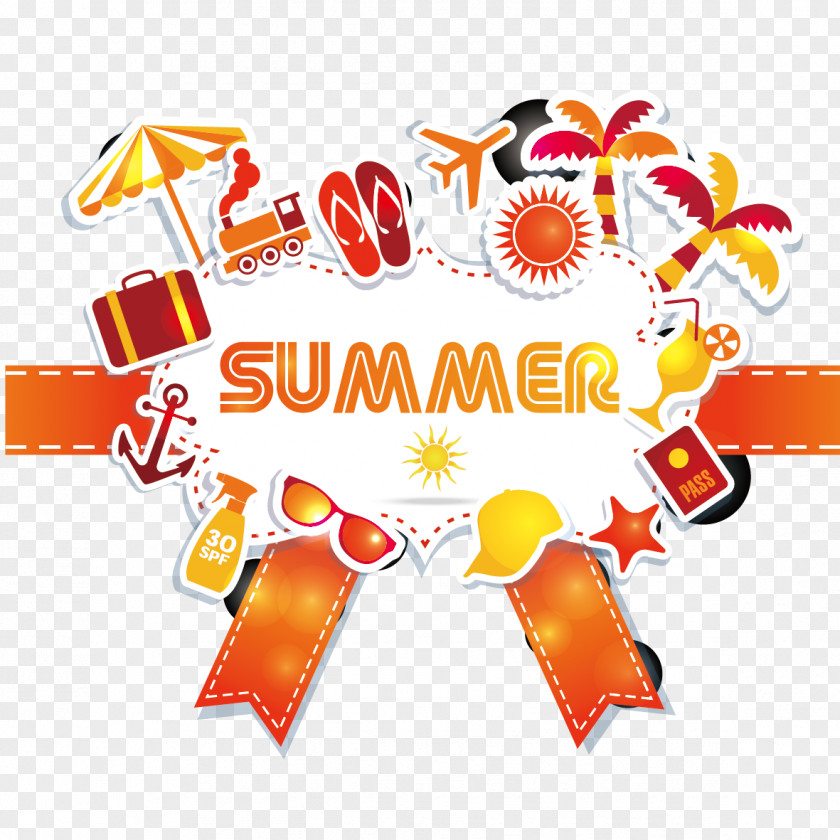 Creative Summer Vacation Icon PNG