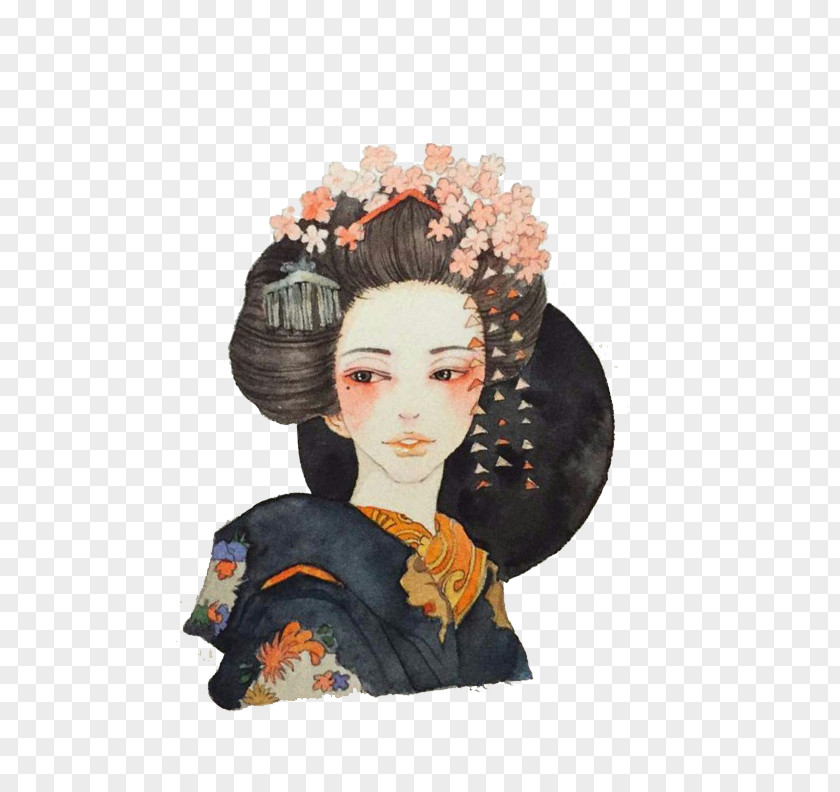 Kimono Woman Pull Material Free Japan PNG