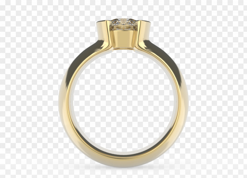 Round Bezel Wedding Ring Jewellery Engagement Gemstone PNG