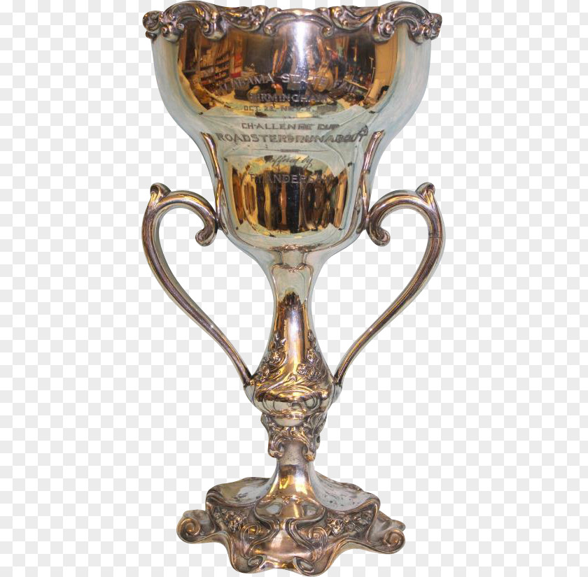 Vase Chalice Brass 01504 Stemware PNG