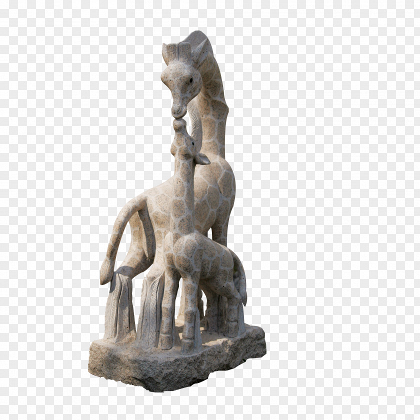 A Giraffe Stone Sculpture Quyang County PNG