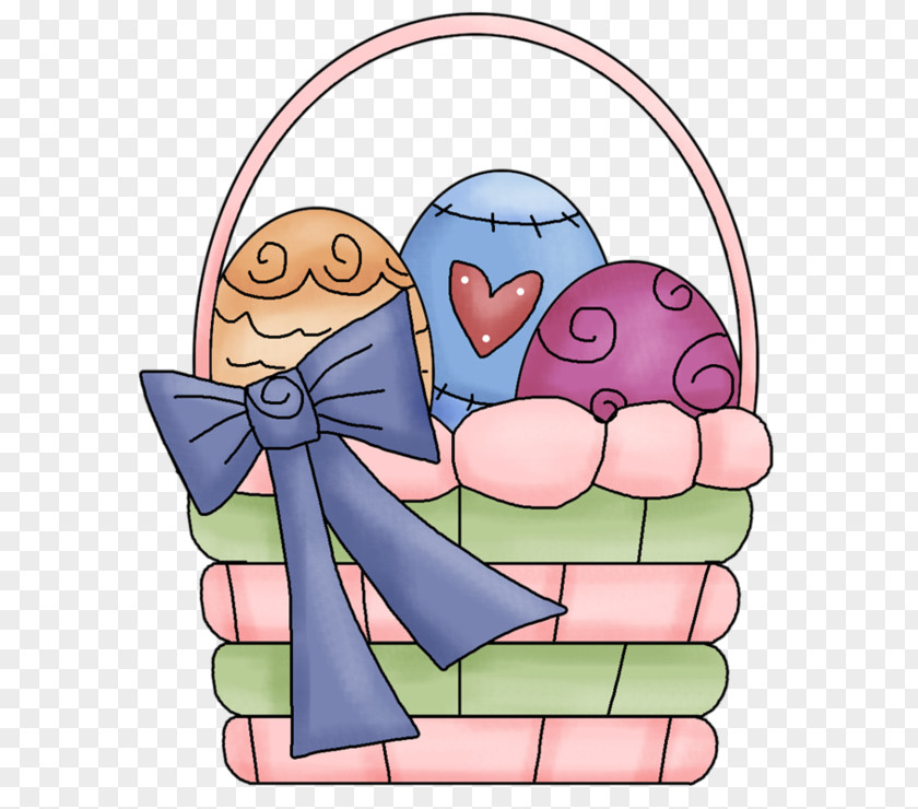 Creative Cartoon Hand-painted Eggs Basket Paper Easter Egg Clip Art PNG