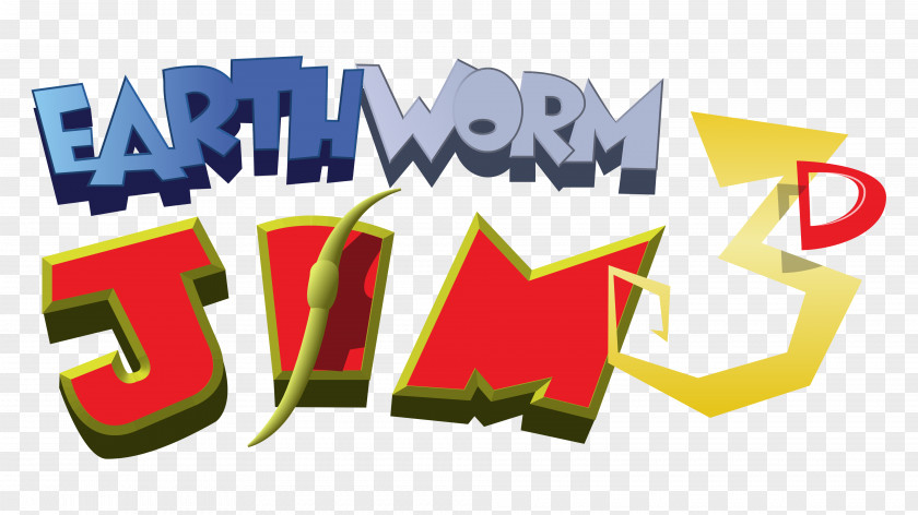 Earthworm Jim 3D Nintendo 64 Logo Brand PNG