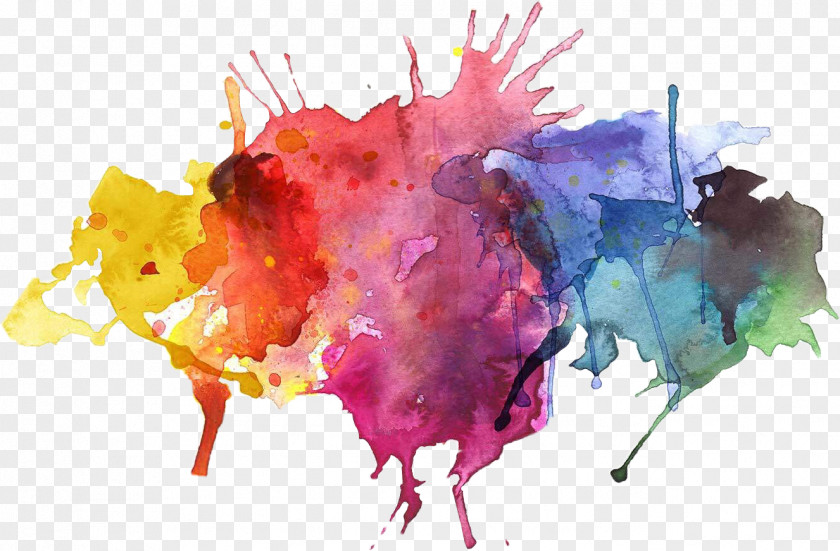 Watercolor Splash Painting Clip Art PNG