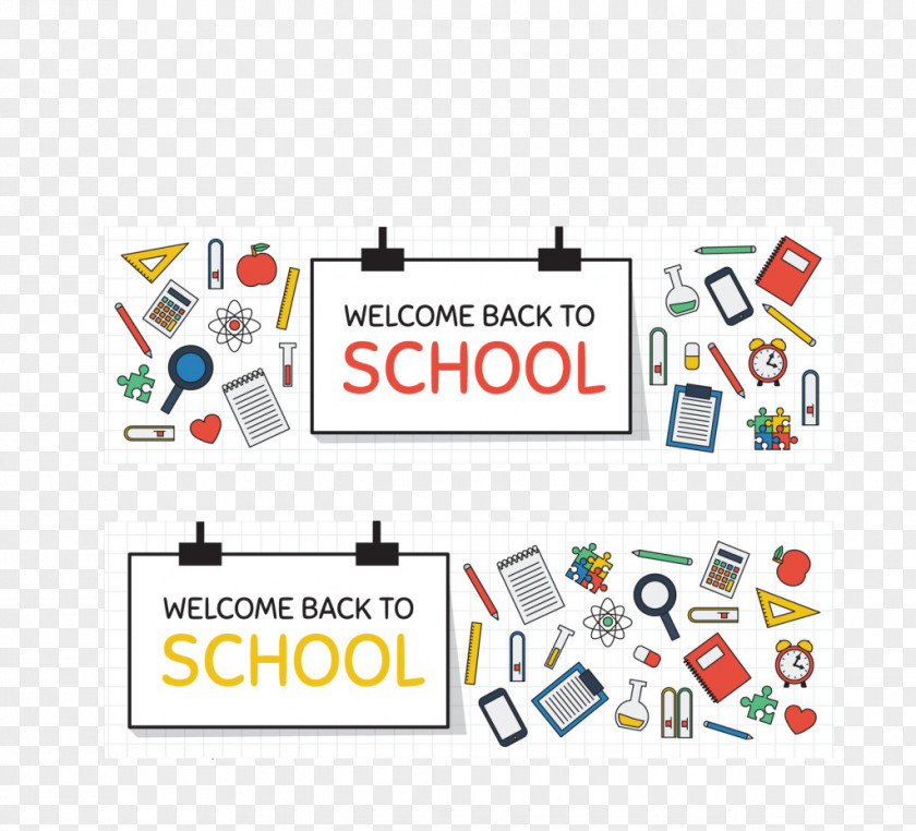 Welcome Back To School Banners Download PNG
