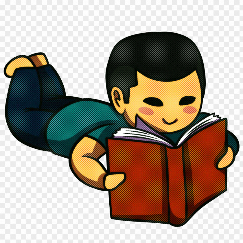 Cartoon Reading Gesture Sharing Sitting PNG