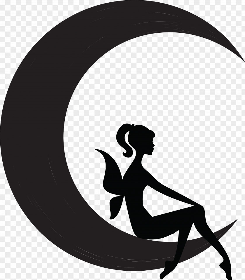 Cdr Fairy Moon Silhouette Flower Fairies Clip Art PNG