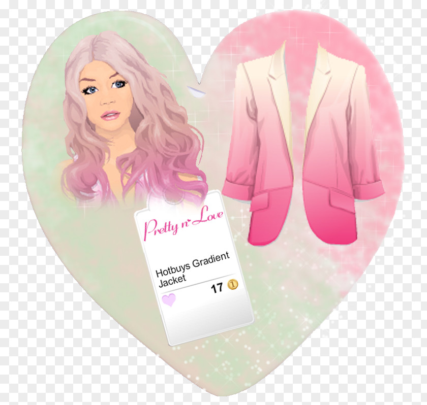 Gradient Love Shoe Pink M PNG