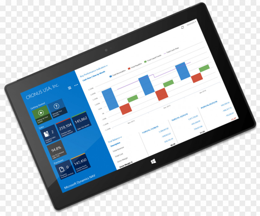 Microsoft Tablet Computers Dynamics NAV Client PNG