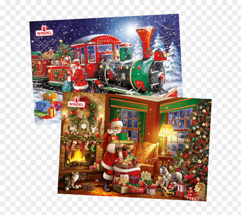 Advent Calendars Santa Claus Christmas Ornament PNG
