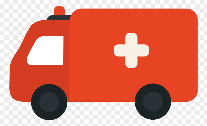 Cartoon Ambulance Emergency Vehicle Medicine Icon PNG