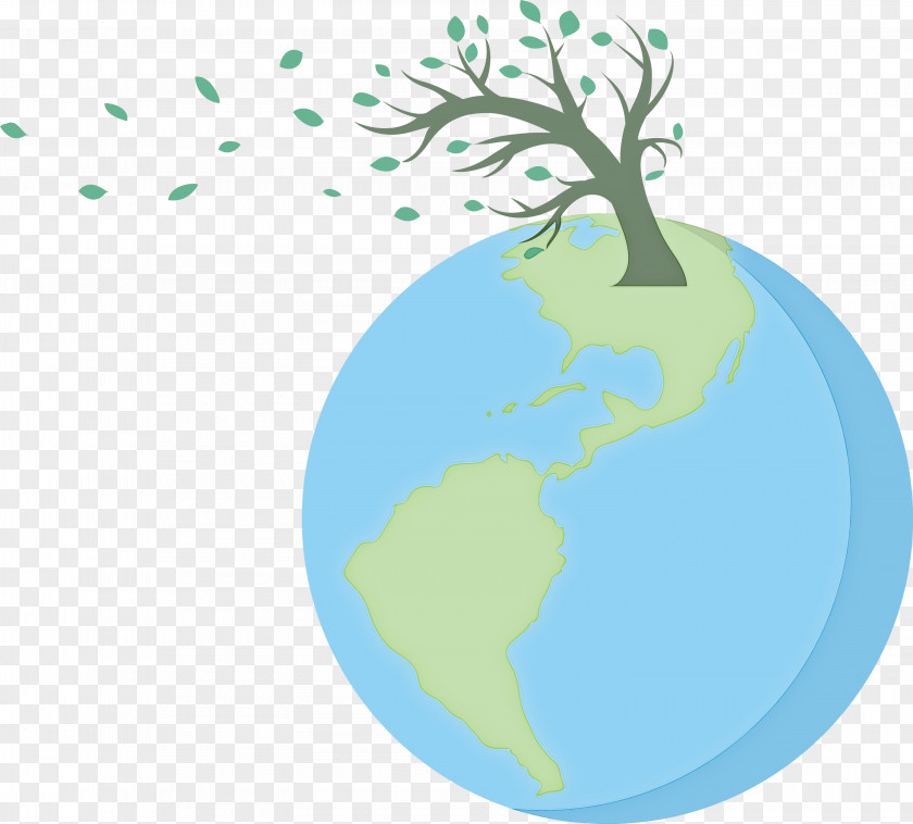 Earth Tree Go Green PNG